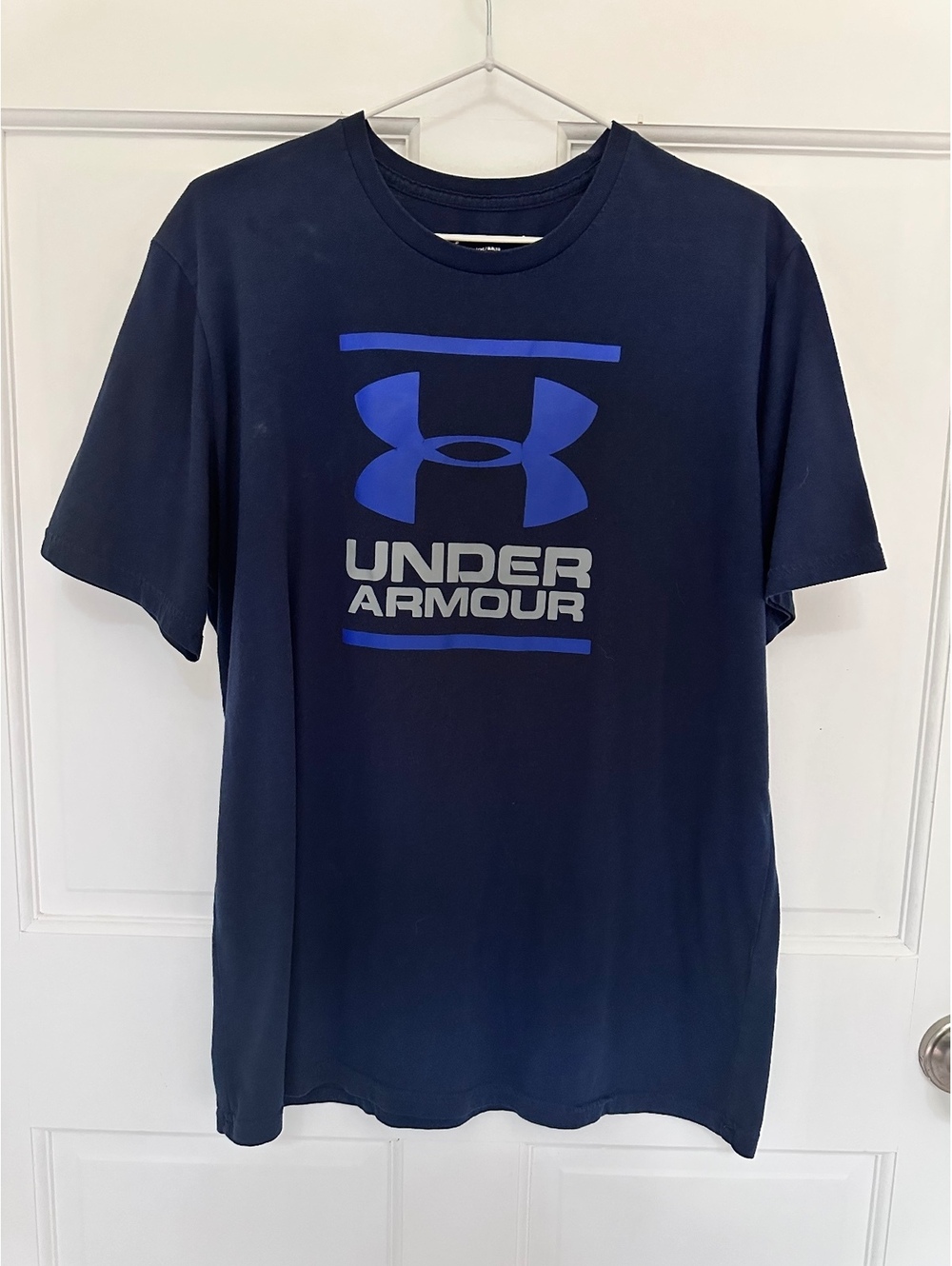 Navy Blue Under Armour Men's GL Foundation Short-Sleeve T-Shirt Size L